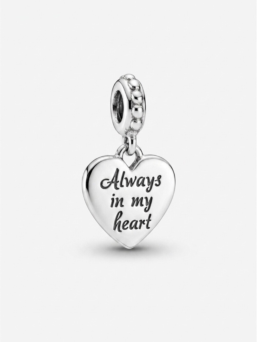 Individuality Beads Sterling Silver Always in My Heart Dangle Charm NWT